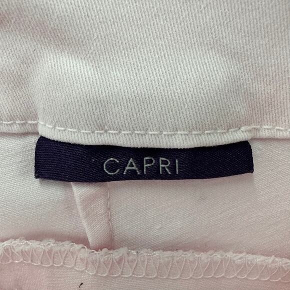 NYDJ Size 6 Pink Capri Stretchy Pants Rhinestones on Cuffs Comfort Casual - Picture 11 of 13